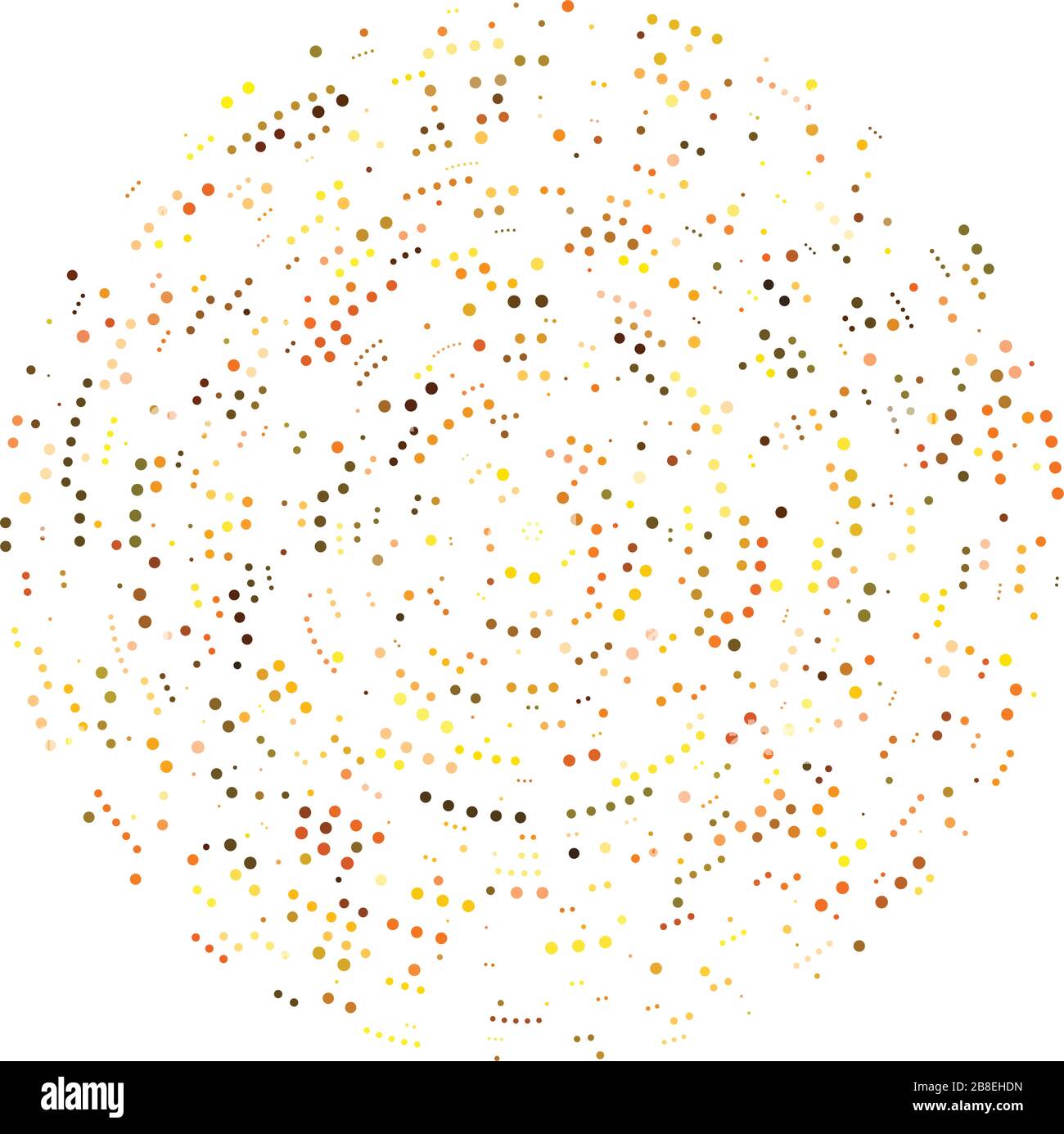Random dots, circles abstract. Speckles, dotted radial, radiating ...