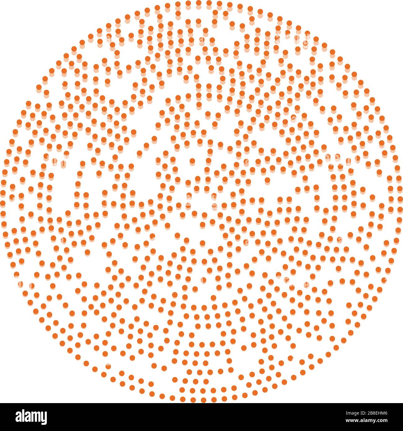 Random dots, circles abstract. Speckles, dotted radial, radiating ...