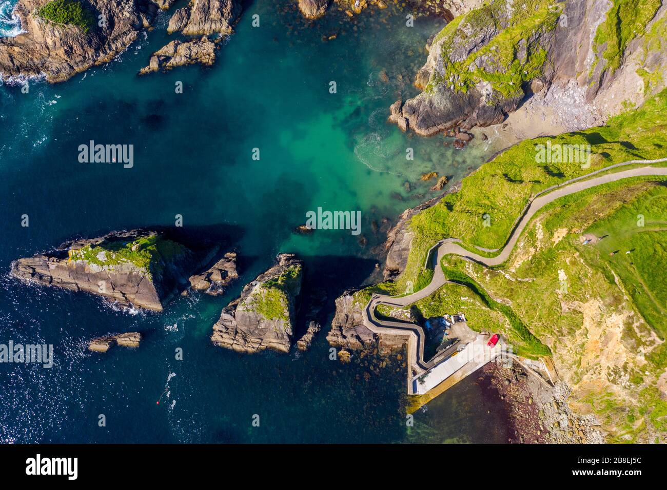 Dunquin Harbour, Ballyickeen Commons, Co. Kerry, Ireland. Stock Photo