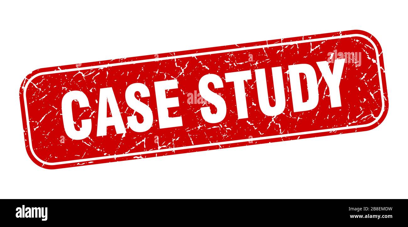 case study stamp. case study square grungy red sign. Stock Vector
