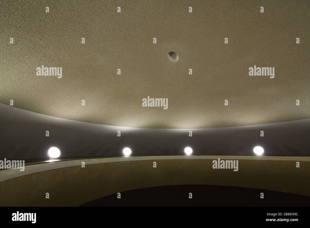 Aesthetic Ceiling Dome Top Interior Of The Voortrekker Monument Stock Photo