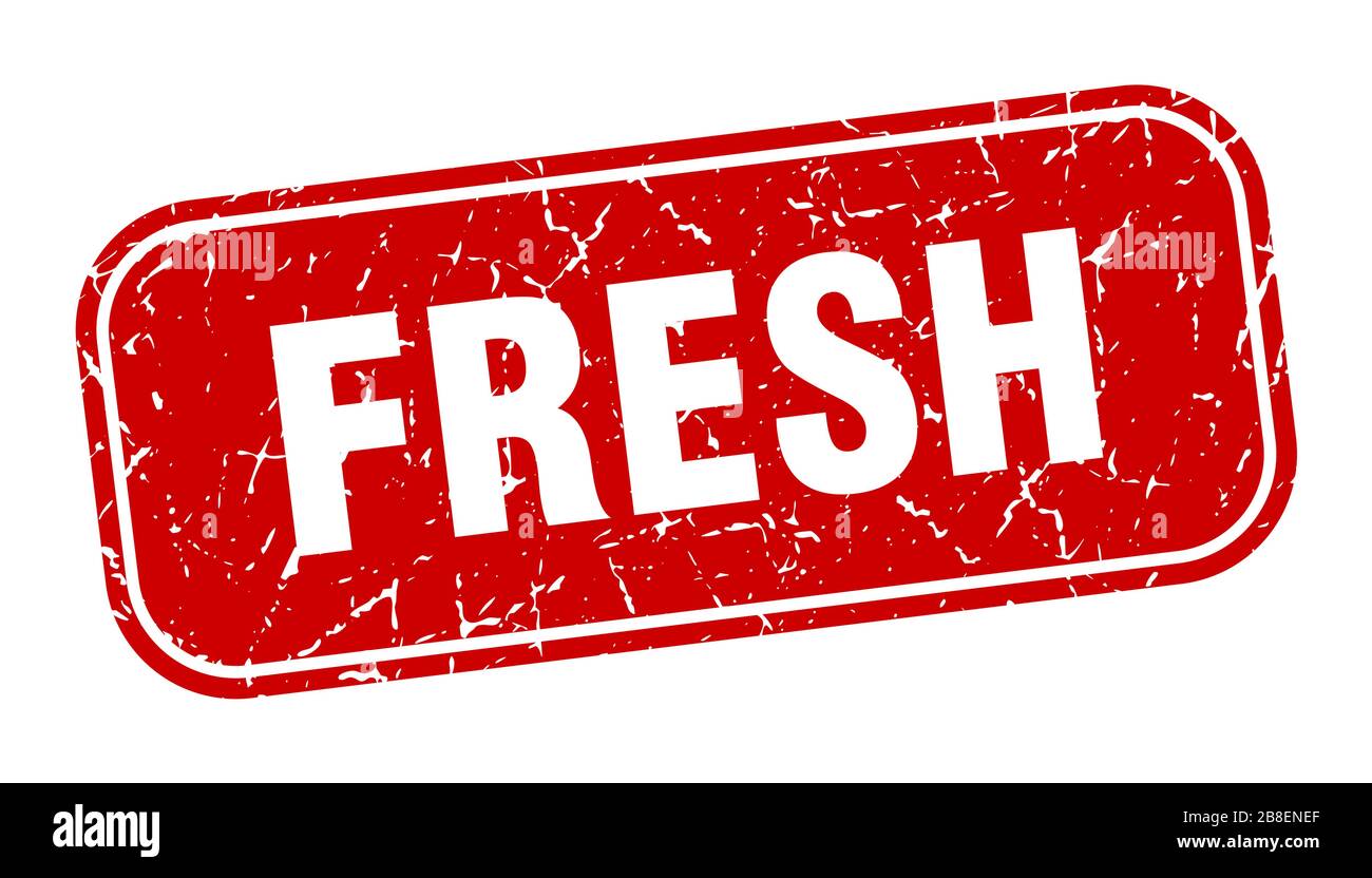 fresh stamp. fresh square grungy red sign Stock Vector Image & Art - Alamy