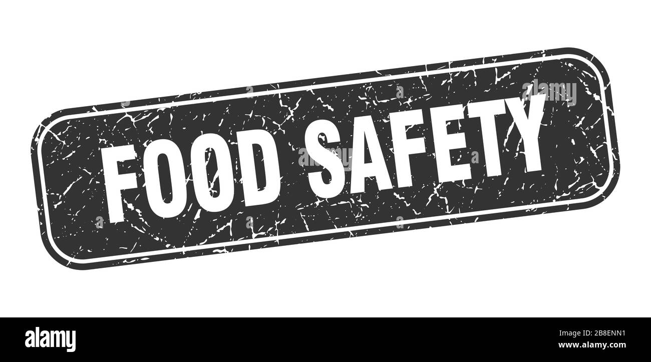 food safety stamp. food safety square grungy black sign Stock Vector ...