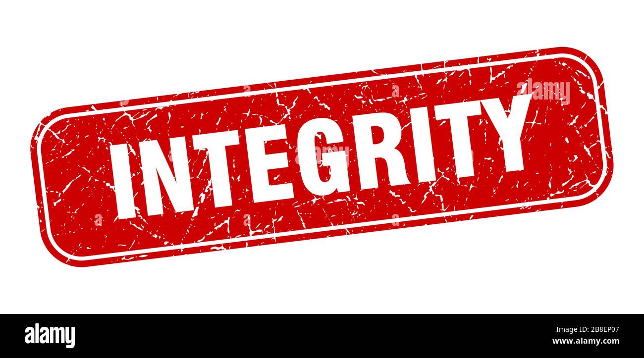 integrity stamp. integrity square grungy red sign Stock Vector Image ...