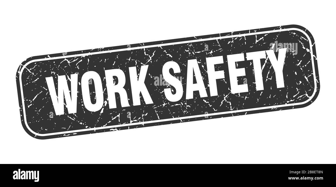work safety stamp. work safety square grungy black sign Stock Vector ...
