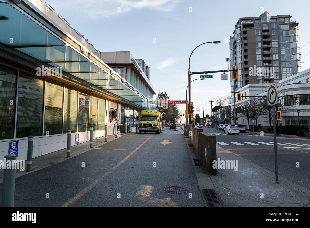 NORTH VANCOUVER, BC, CANADA MAR 19, 2020 Hospital staff wearing