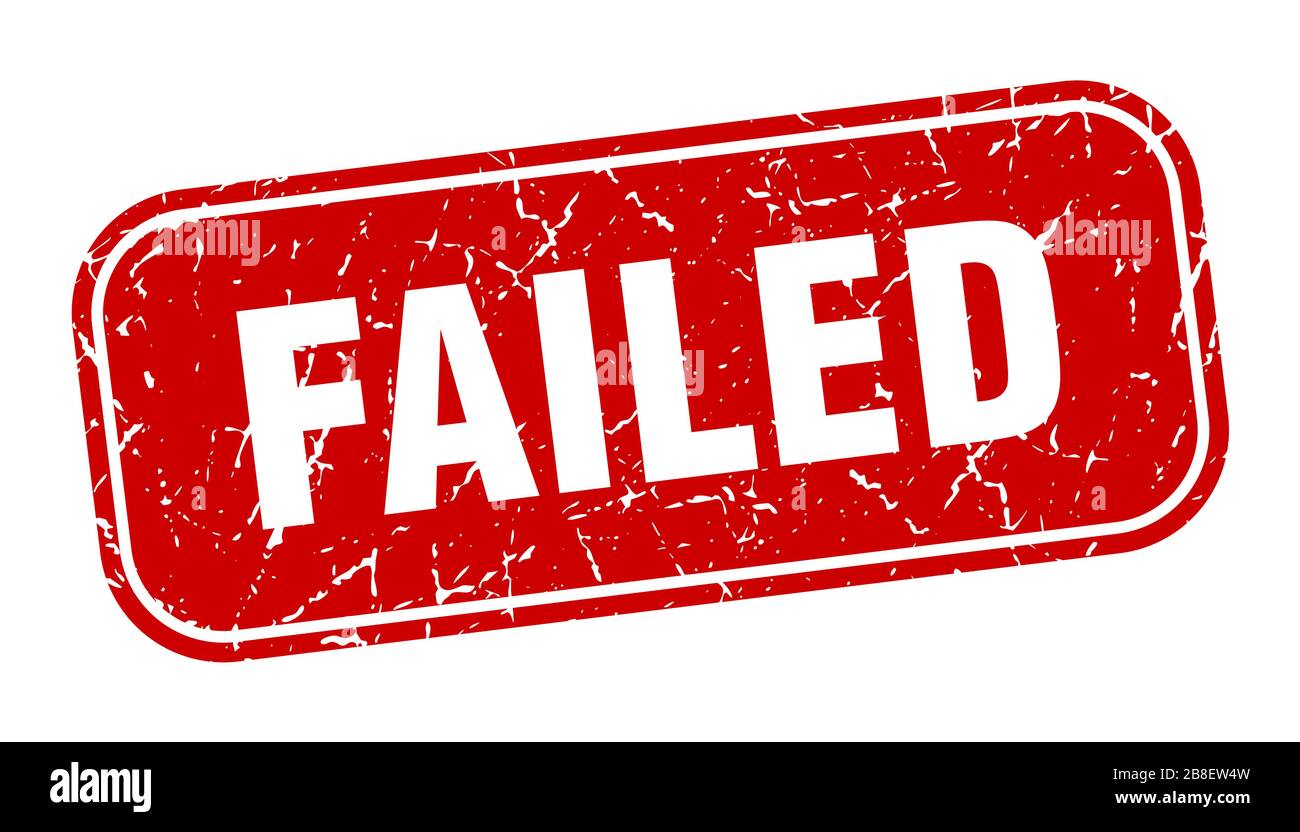 failed stamp. failed square grungy red sign Stock Vector Image & Art ...