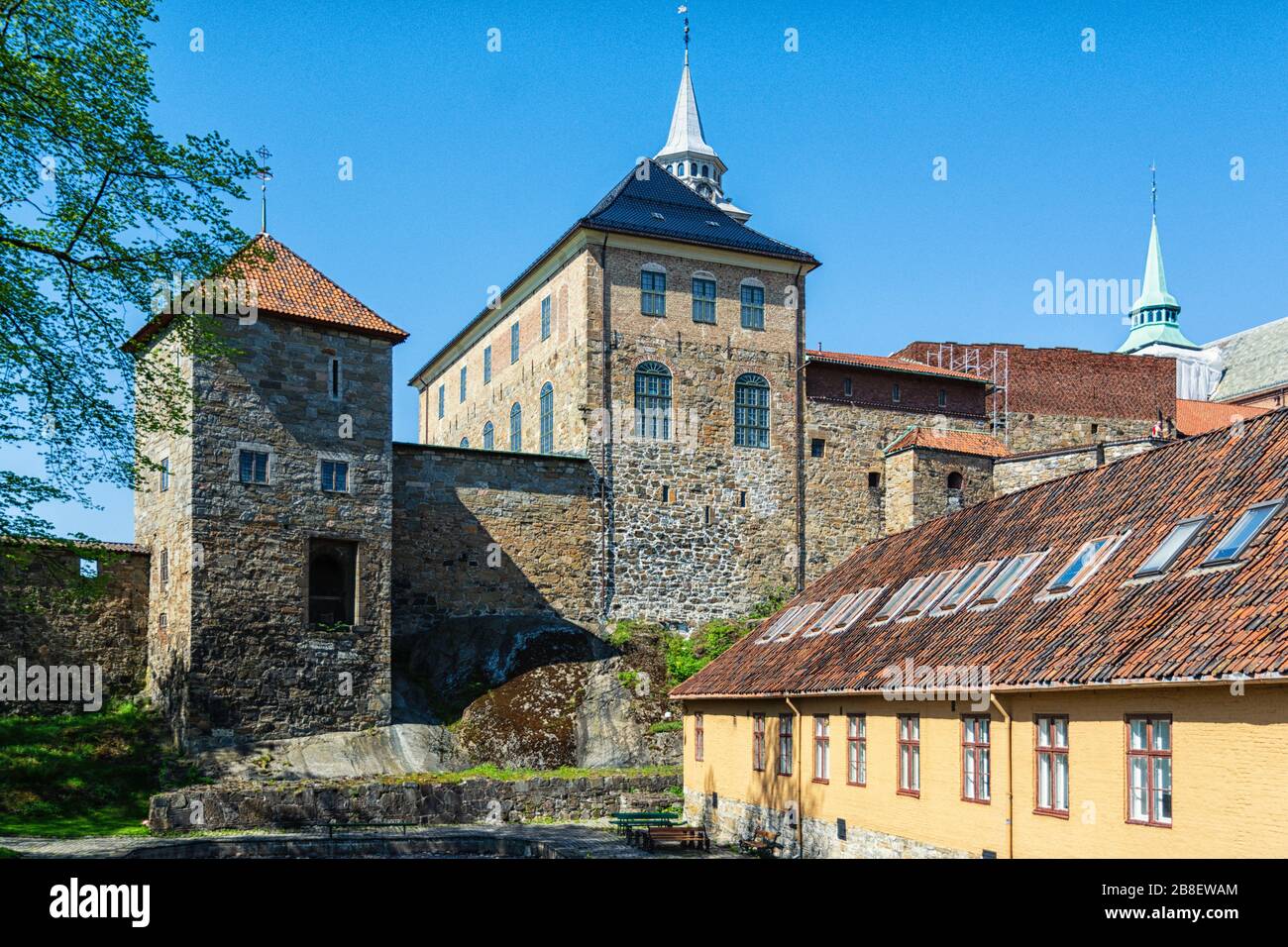 The Akershus Fortress in Oslo in Norway Stock Photo