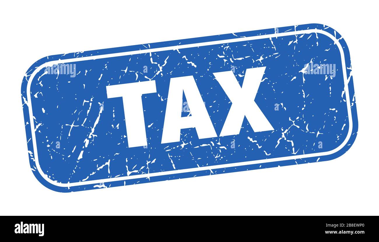 tax stamp. tax square grungy blue sign Stock Vector Image & Art Alamy