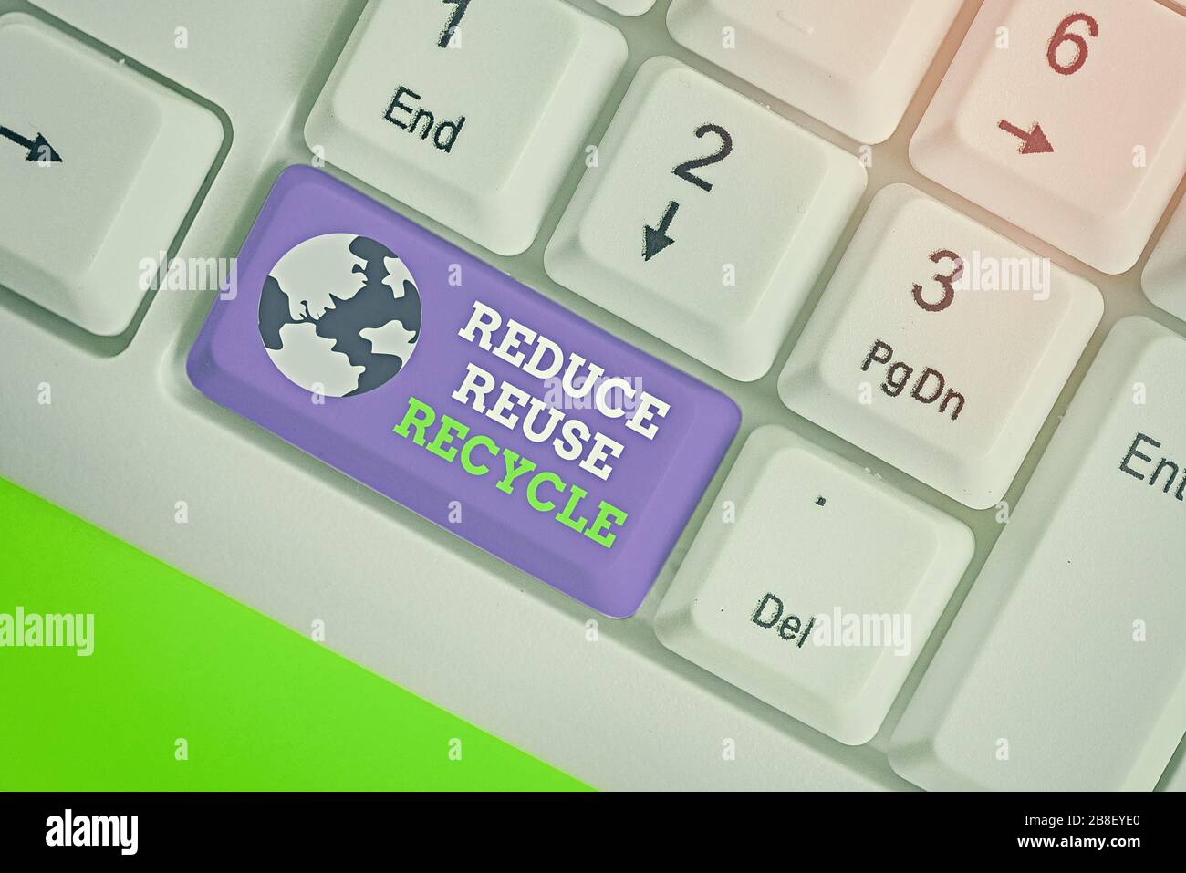 Writing note showing Reduce Reuse Recycle. Business concept for ...