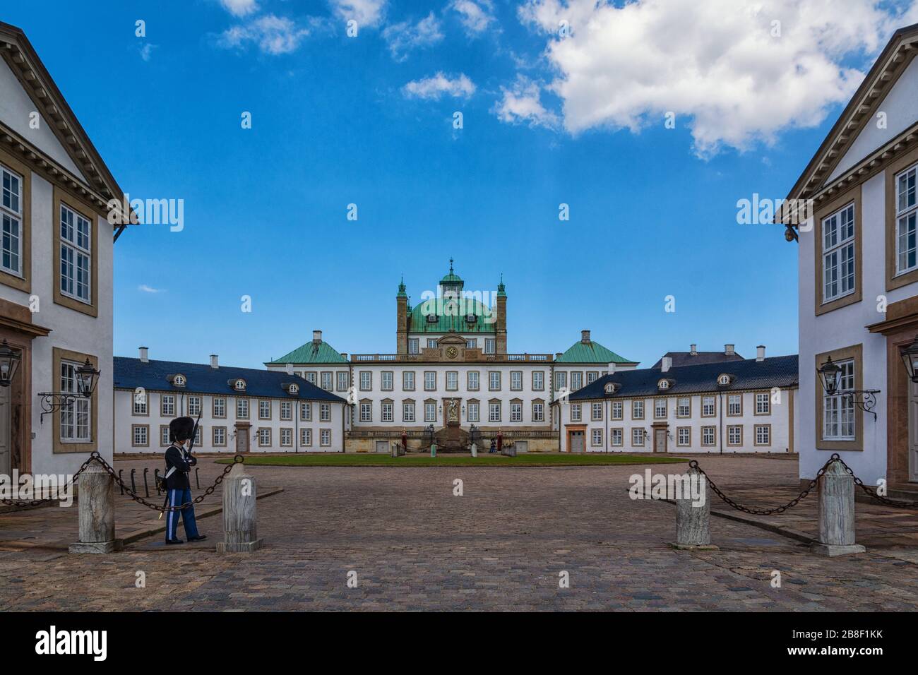 The beautiful Fredensborg Castle in Denmark Stock Photo