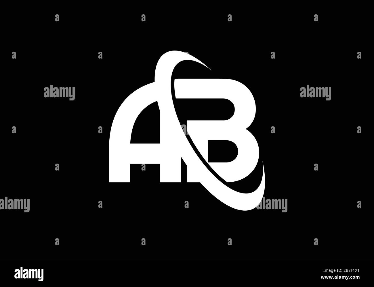 A B, AB Initial Letter Logo design vector template, Graphic Alphabet ...