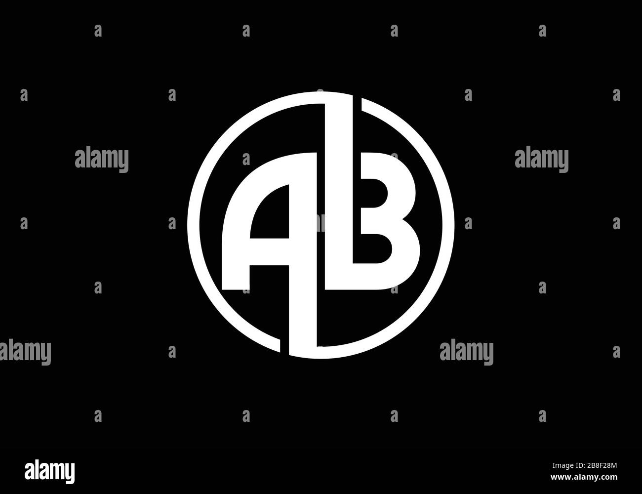 A B, AB Initial Letter Logo design vector template, Graphic Alphabet ...
