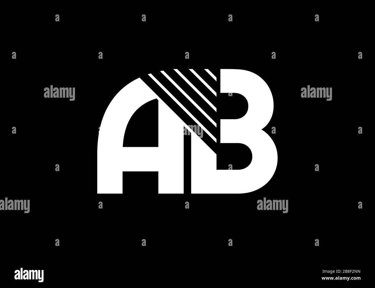 A B, AB Initial Letter Logo design vector template, Graphic Alphabet ...