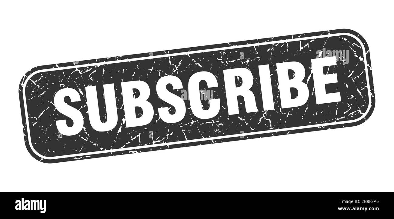 subscribe stamp. subscribe square grungy black sign Stock Vector Image ...