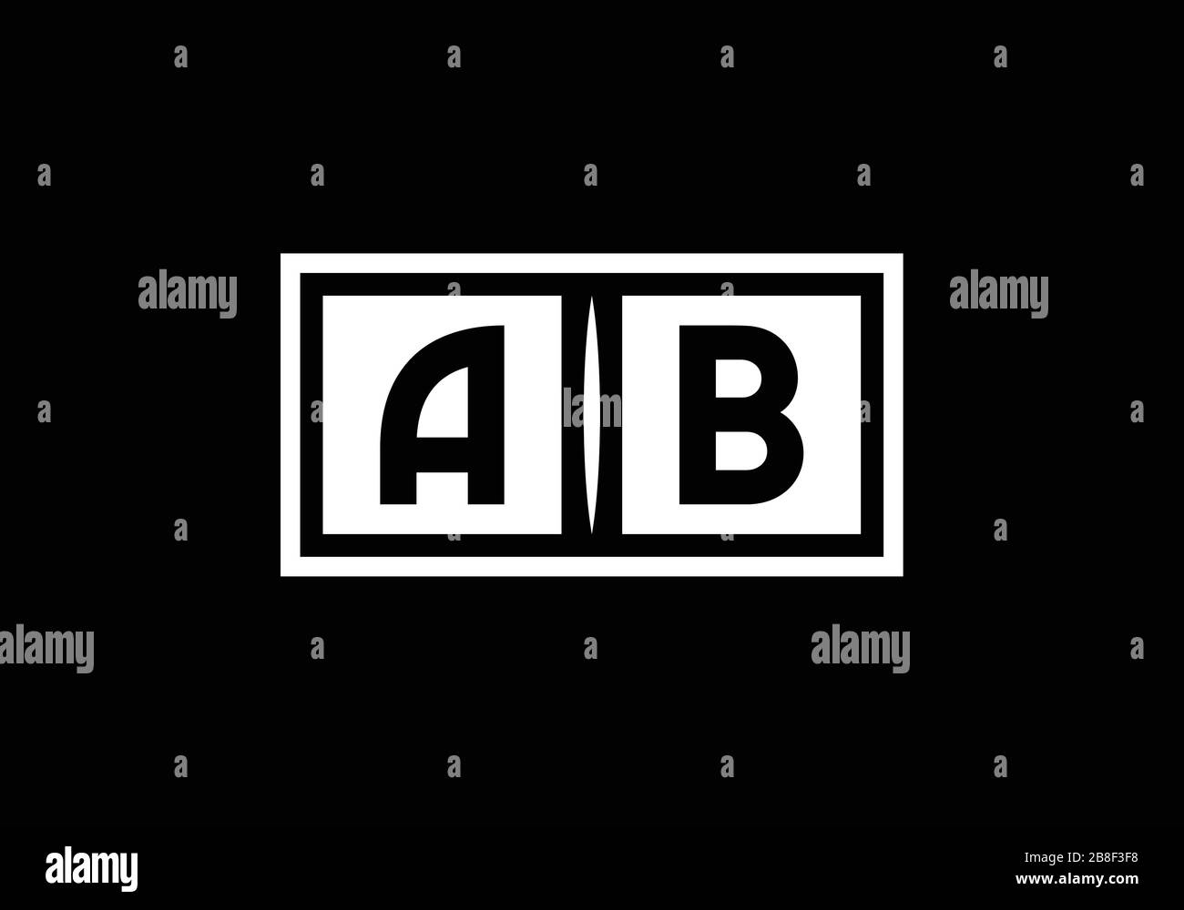 A B, AB Initial Letter Logo design vector template, Graphic Alphabet ...