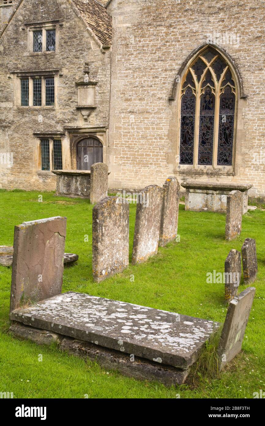 St. Cyriac's Church & Graveyard, Lacock Village, Cotswolds District ...