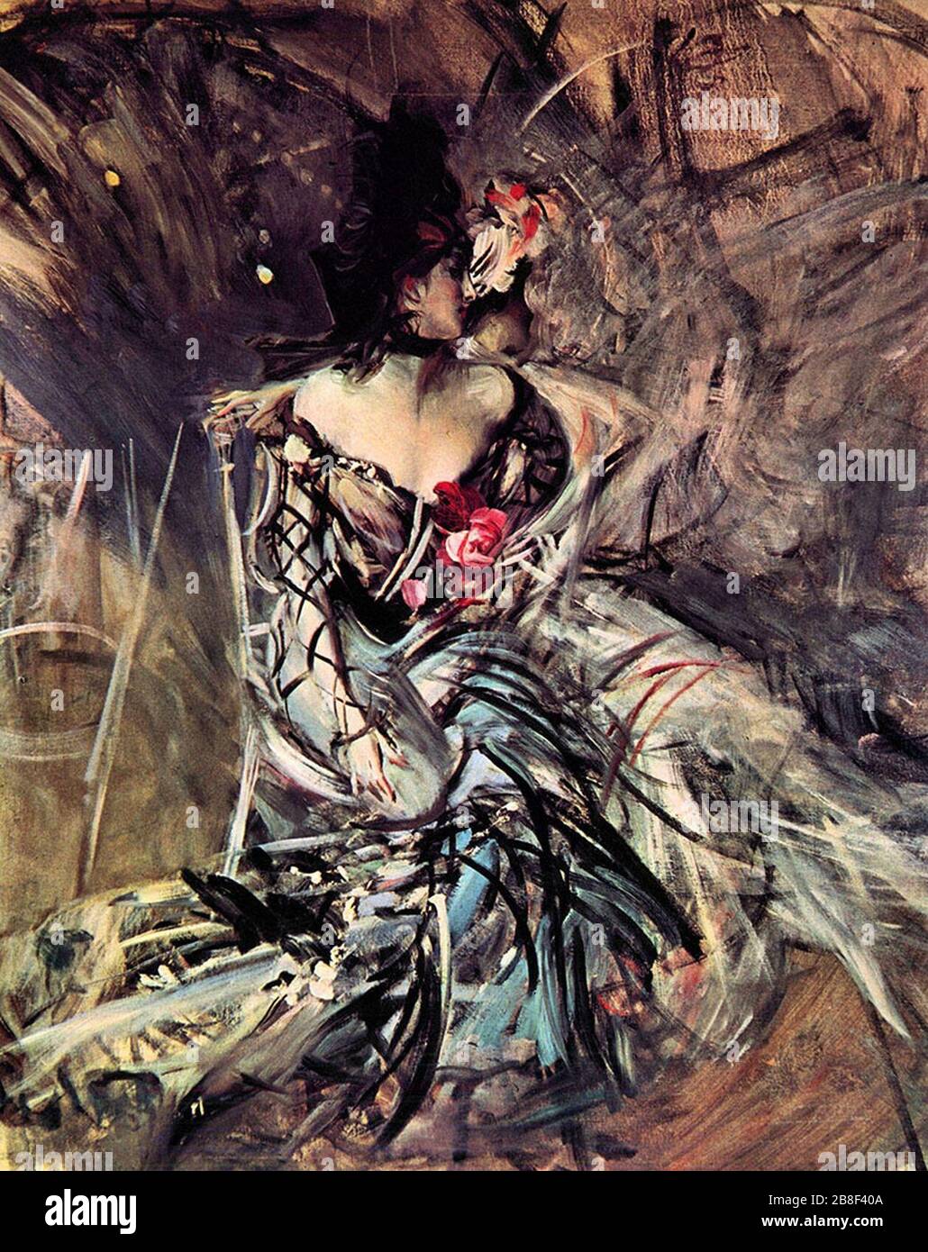 Giovanni Boldini - The Spaniard from Moulin-Rouge. Stock Photo