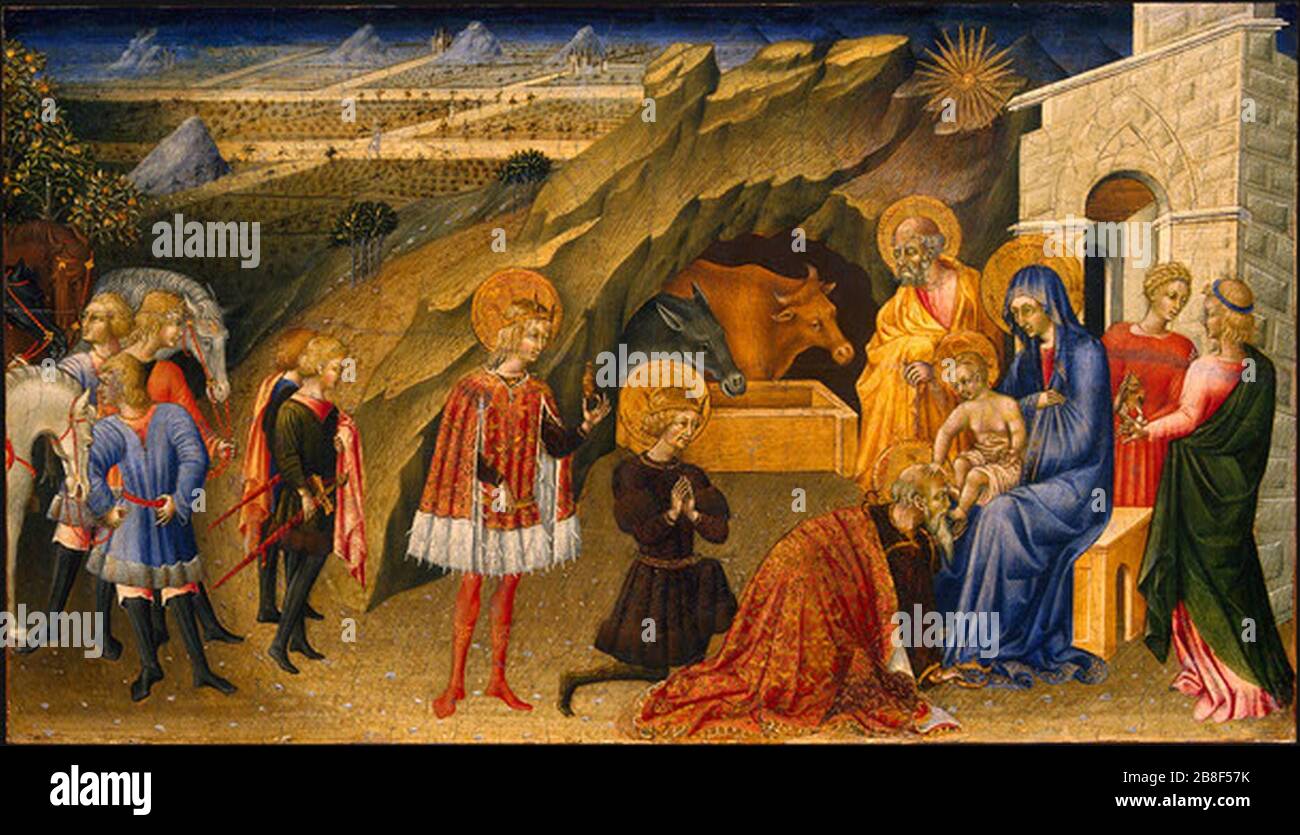 Giovanni di Paolo The Adoration of the Magi Stock Photo - Alamy