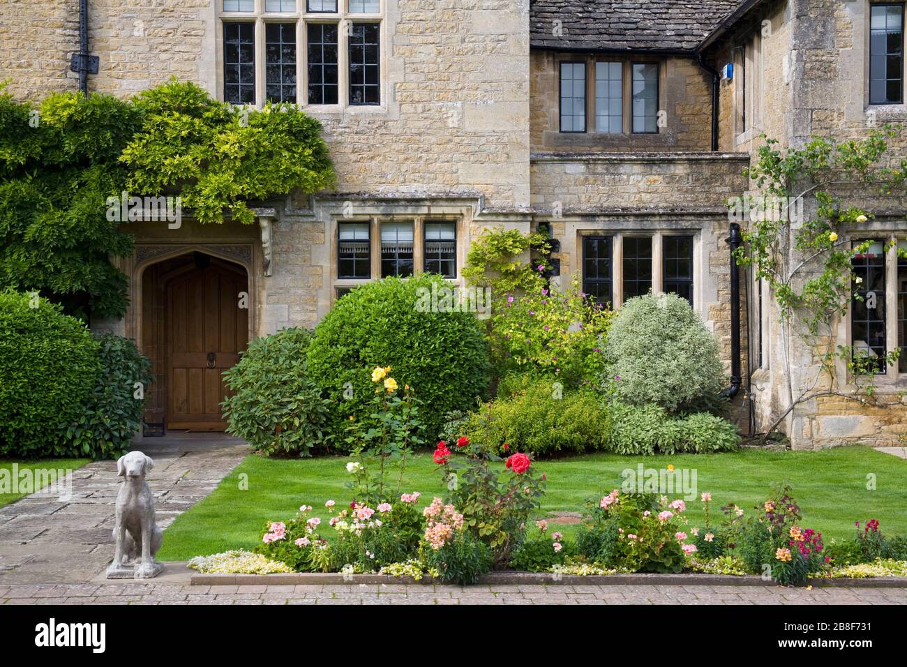 The Manor House, Burton-on-the-Water Village, Gloucestershire, Cotswold District, England, United Kingdom, Europe Stock Photo