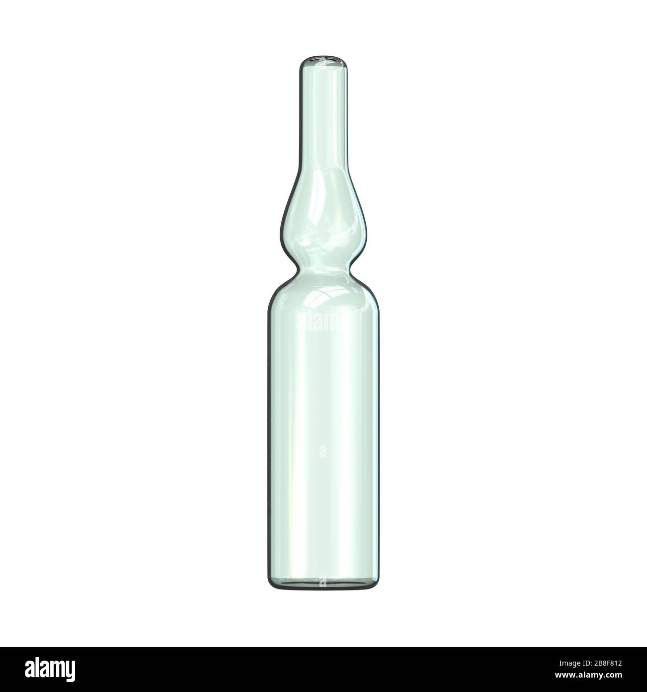 Vertical empty glass ampoule 3D render illustration isolated on white background Stock Photo Alamy
