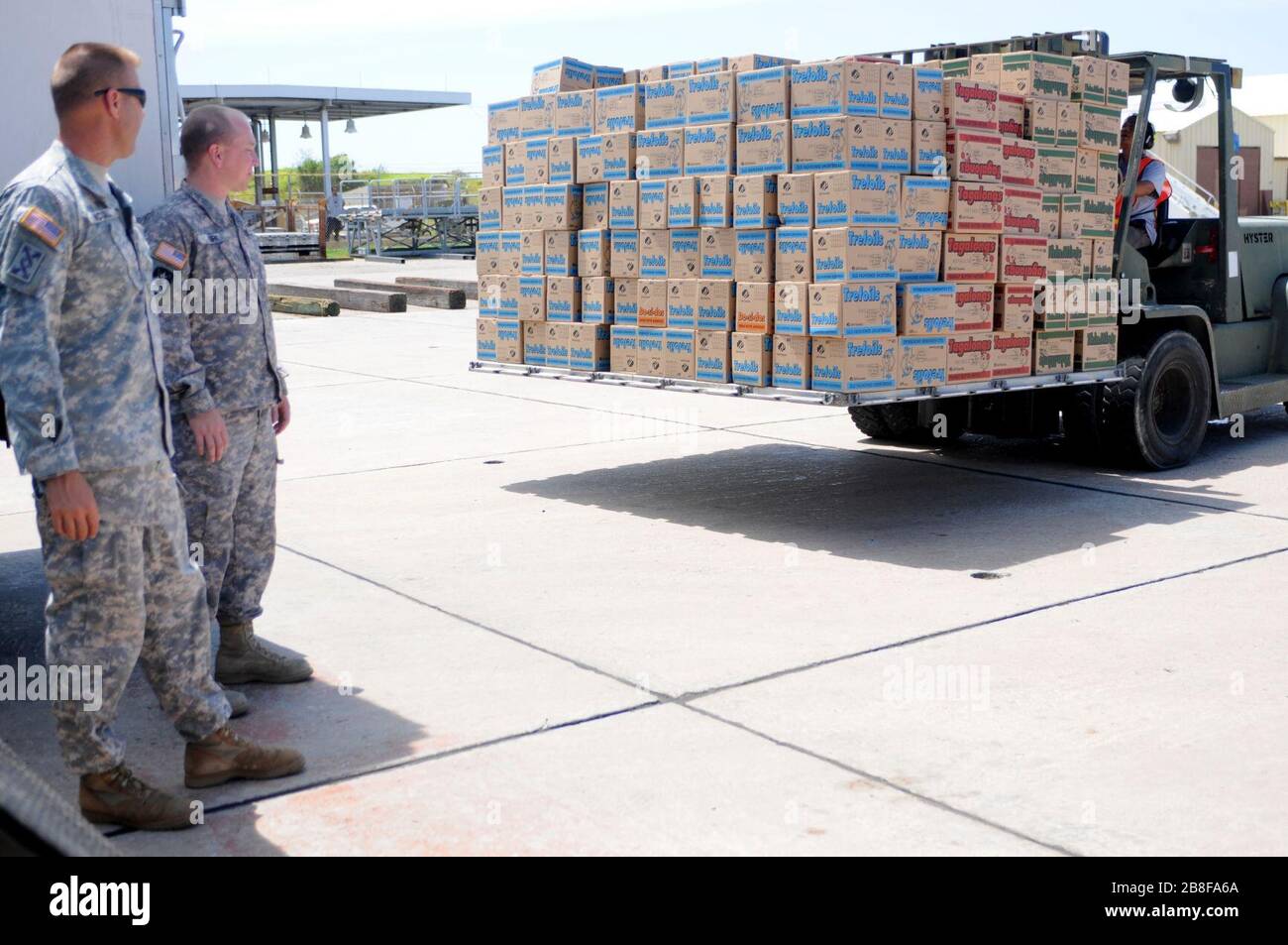 Girl Scout cookies donated to JTF GTMO 110718 Stock Photo