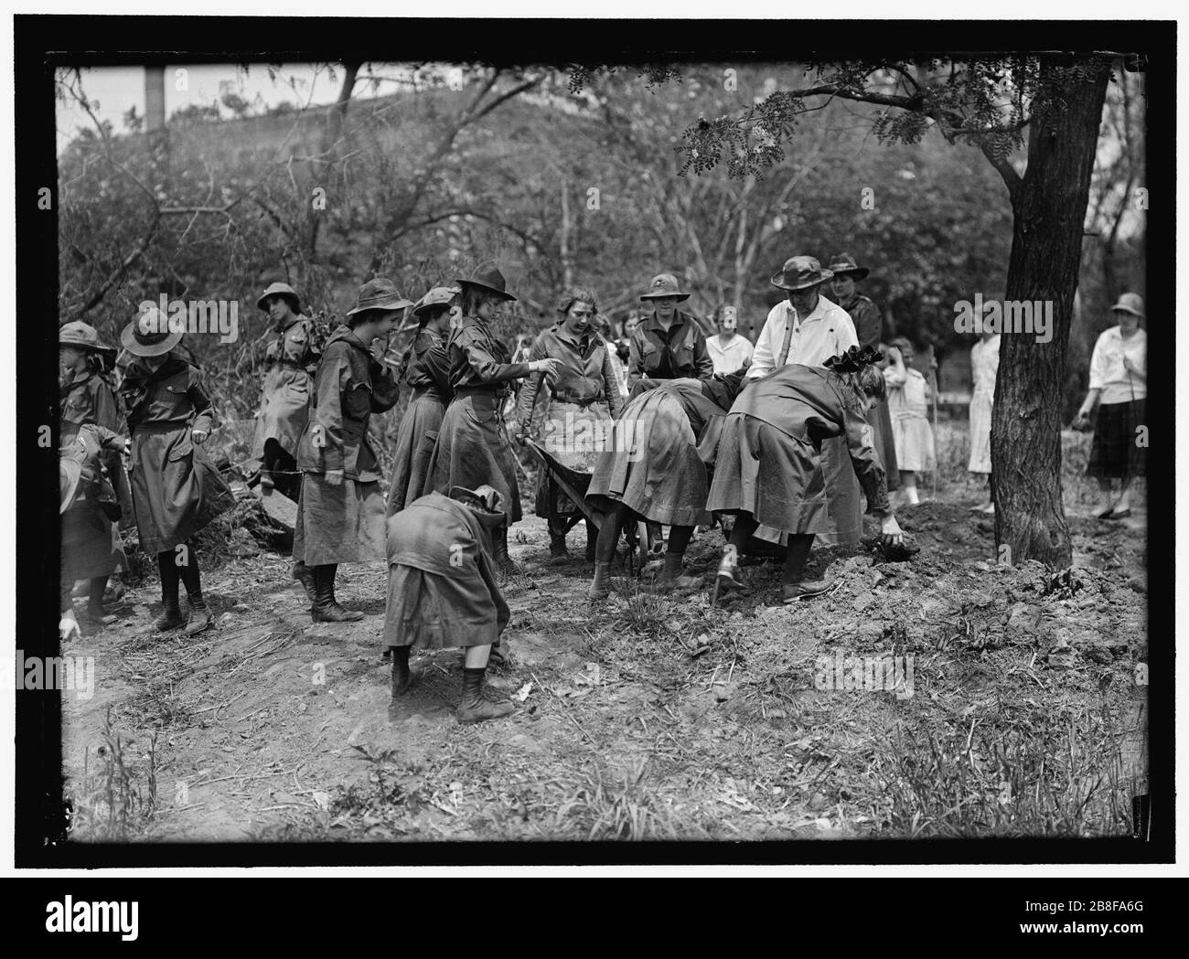 GIRL SCOUTS GARDENING Stock Photo - Alamy