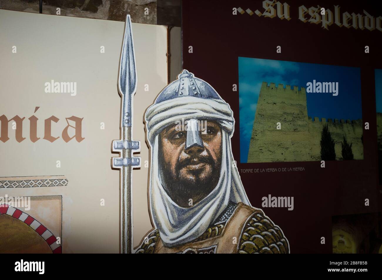 Caceres, Spain - Nov 22th, 2019: Iconic medieval moorish soldier. Centre of Interpretation of the Three Cultures, Caceres, Spain Stock Photo