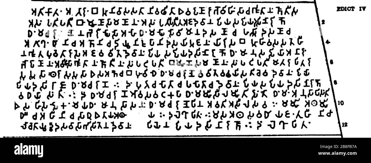 Girnar Major Rock Edict No4 Stock Photo Alamy