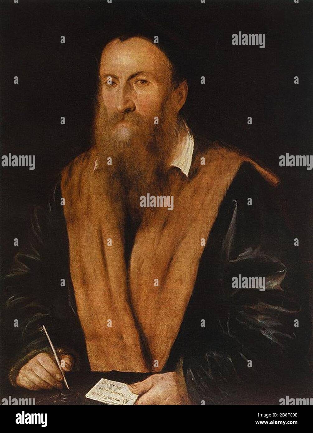 Girolamo Romanino Selfportrait Stock Photo Alamy