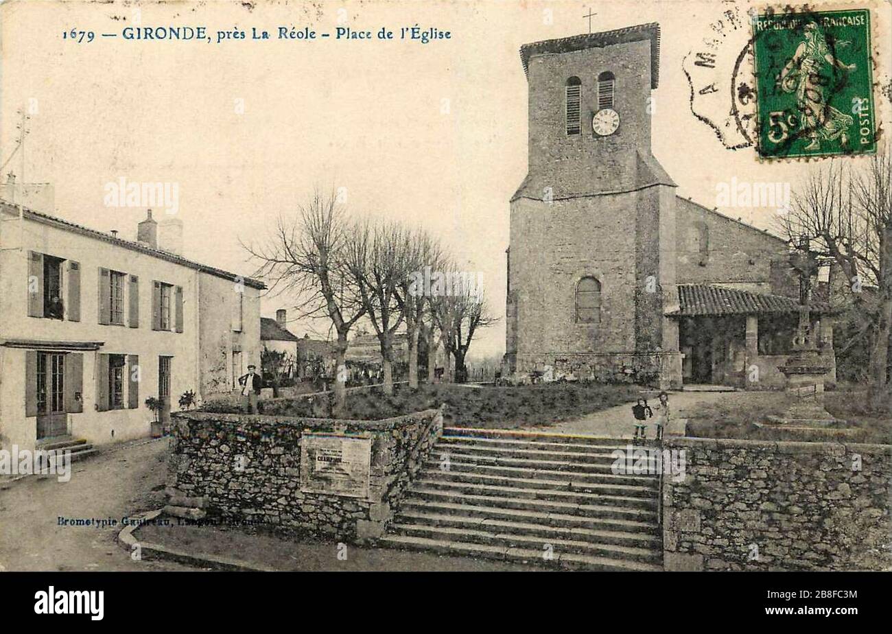 Gironde-sur-Dropt - église 1. Stock Photo