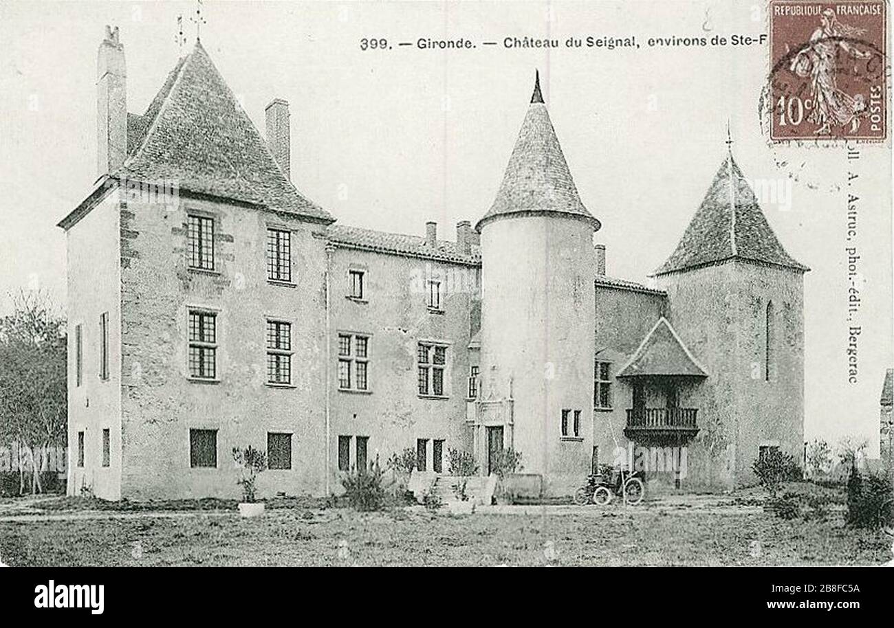 Gironde-sur-Dropt - château Seignal. Stock Photo
