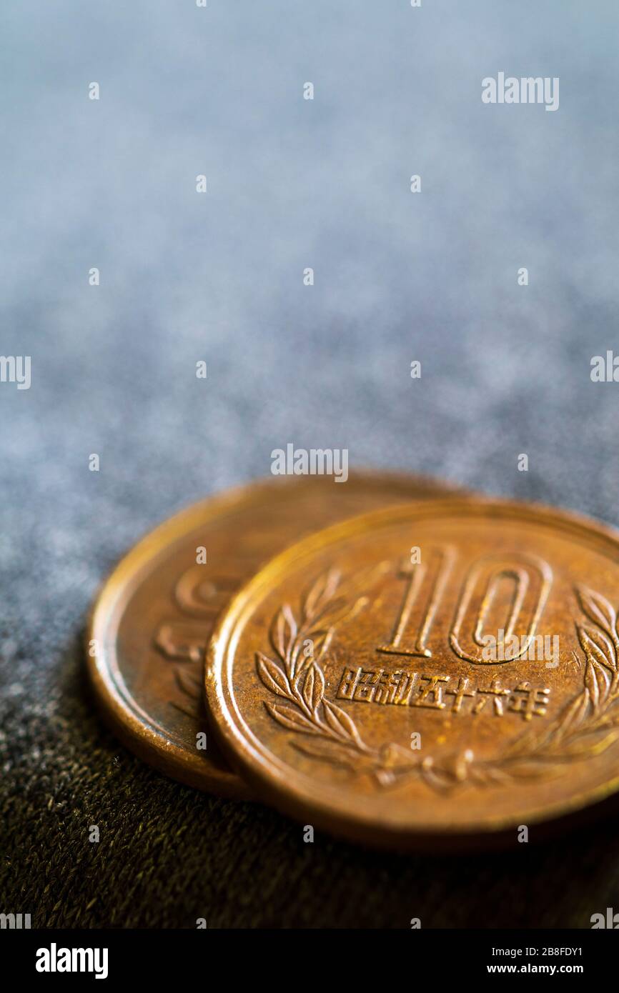 japanese ten yens coin Stock Photo