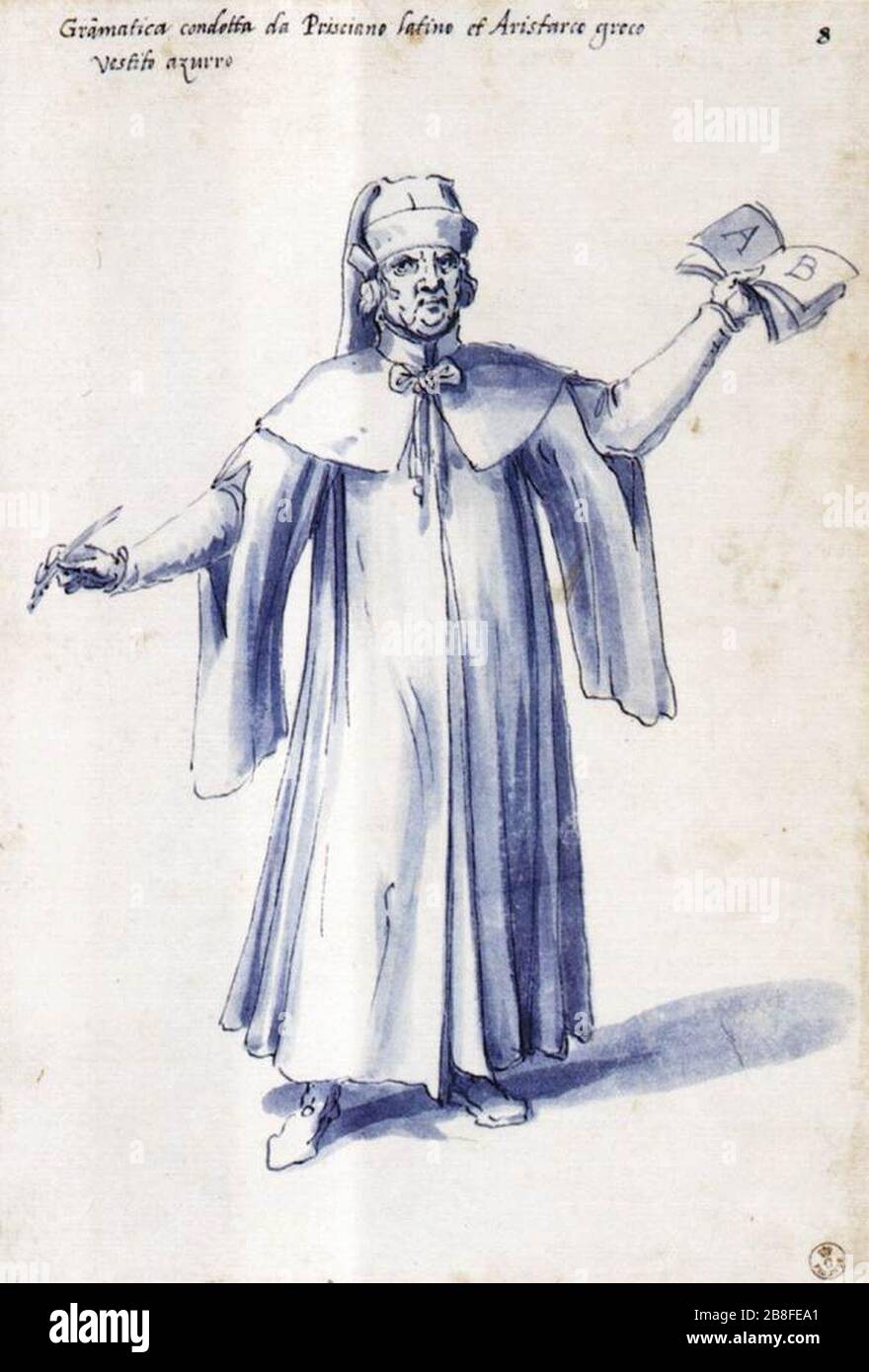 Giuseppe Arcimboldo - Costume of the allegorical figure ‘Grammar‘ Stock Photo