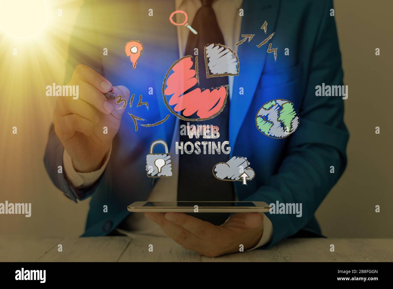 Conceptual hand writing showing Web Hosting. Concept meaning business ...