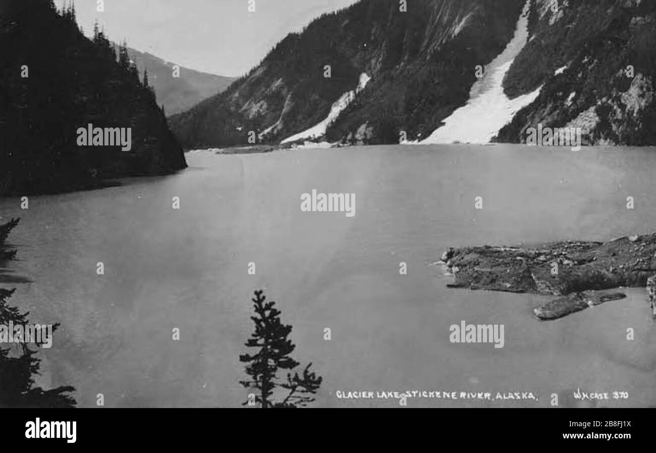 Glacier Lake Stikine River Alaska Circa 1908 Alca 3380 Stock Photo