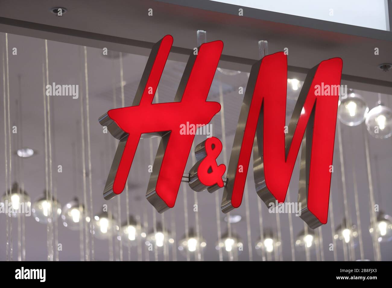 Logo of Hennes & Mauritz (H&M) is seen at Galeria Shopping and  Entertainment Centre Stock Photo - Alamy