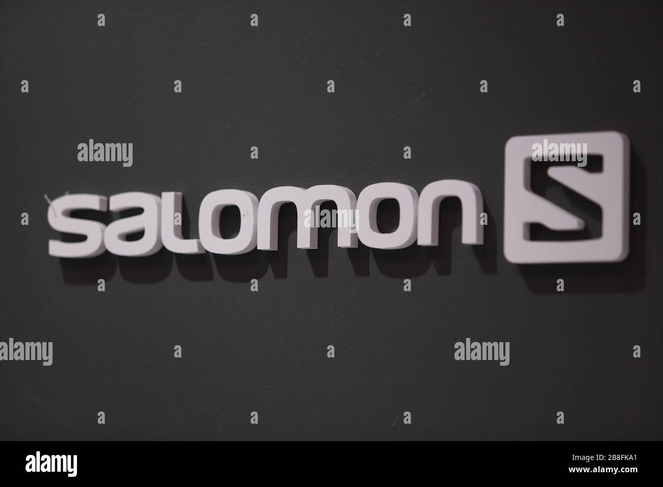 Onzin Worden handtekening Logo of Salomon is seen at Galeria Shopping and Entertainment Centre Stock  Photo - Alamy