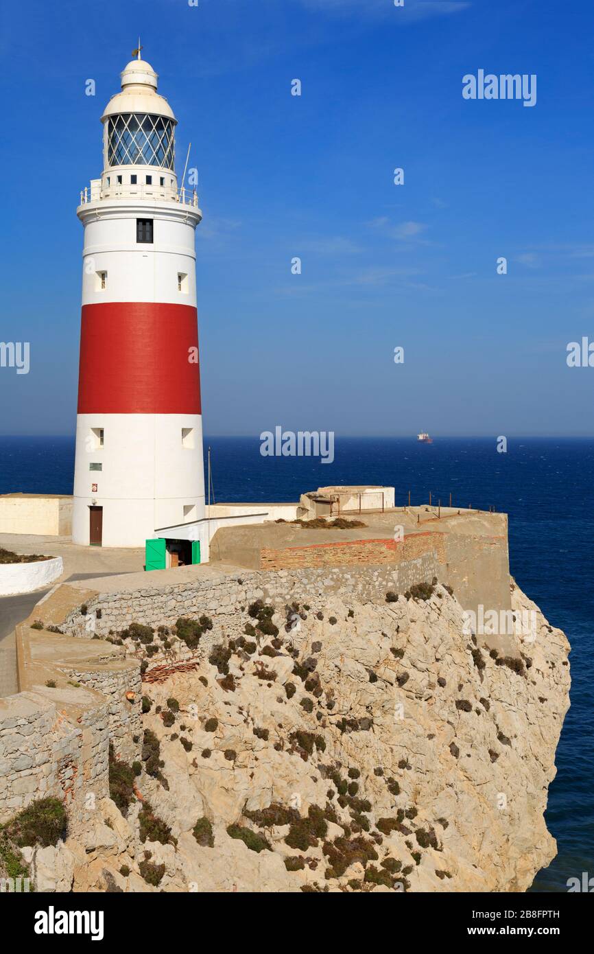 Europa Point Lighthouse, Gibraltar, United Kingdom, Europe Stock Photo ...