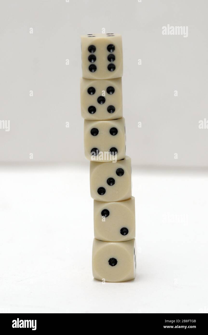 dice, six dice, 1,2,3,4,5,6, numbers Stock Photo Alamy