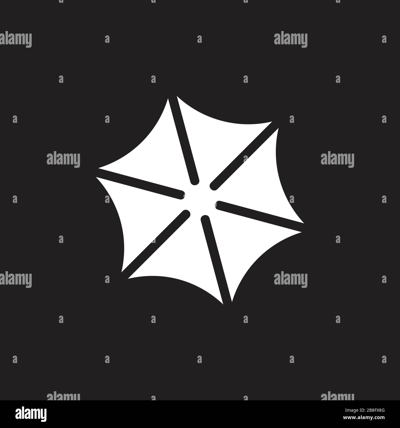 hexagonal arrows curves design logo vector Stock Vector
