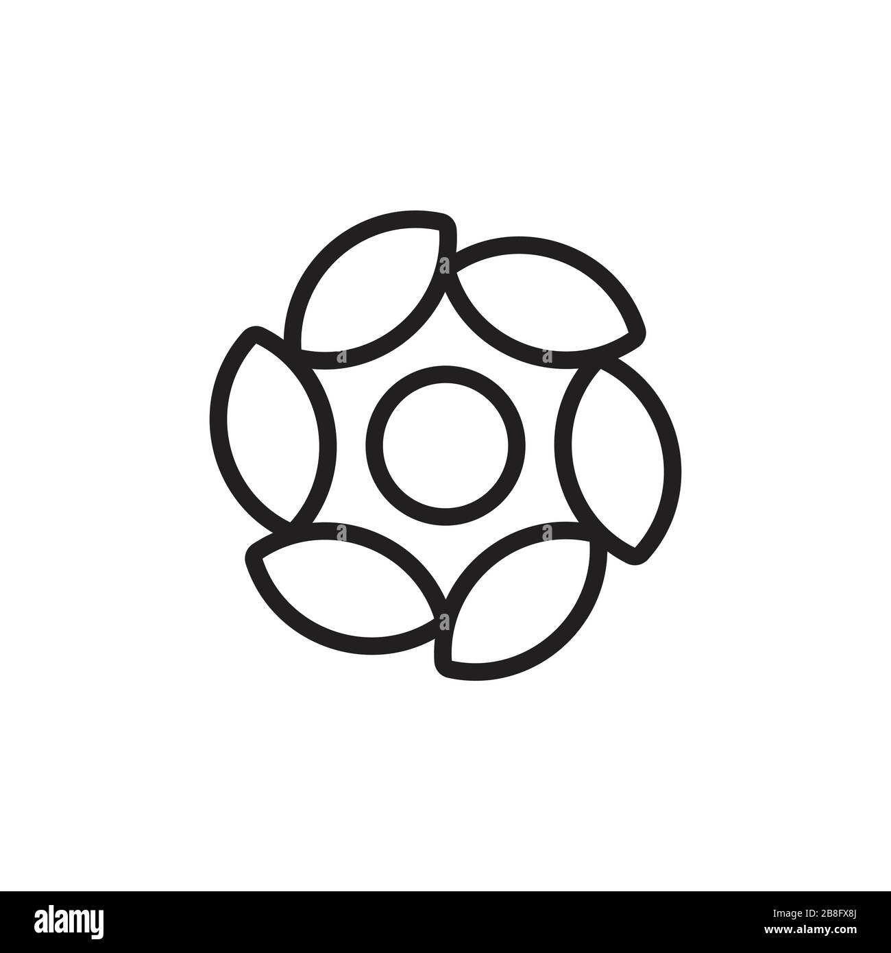 circle swirl leaf simple design logo vector Stock Vector Image & Art ...