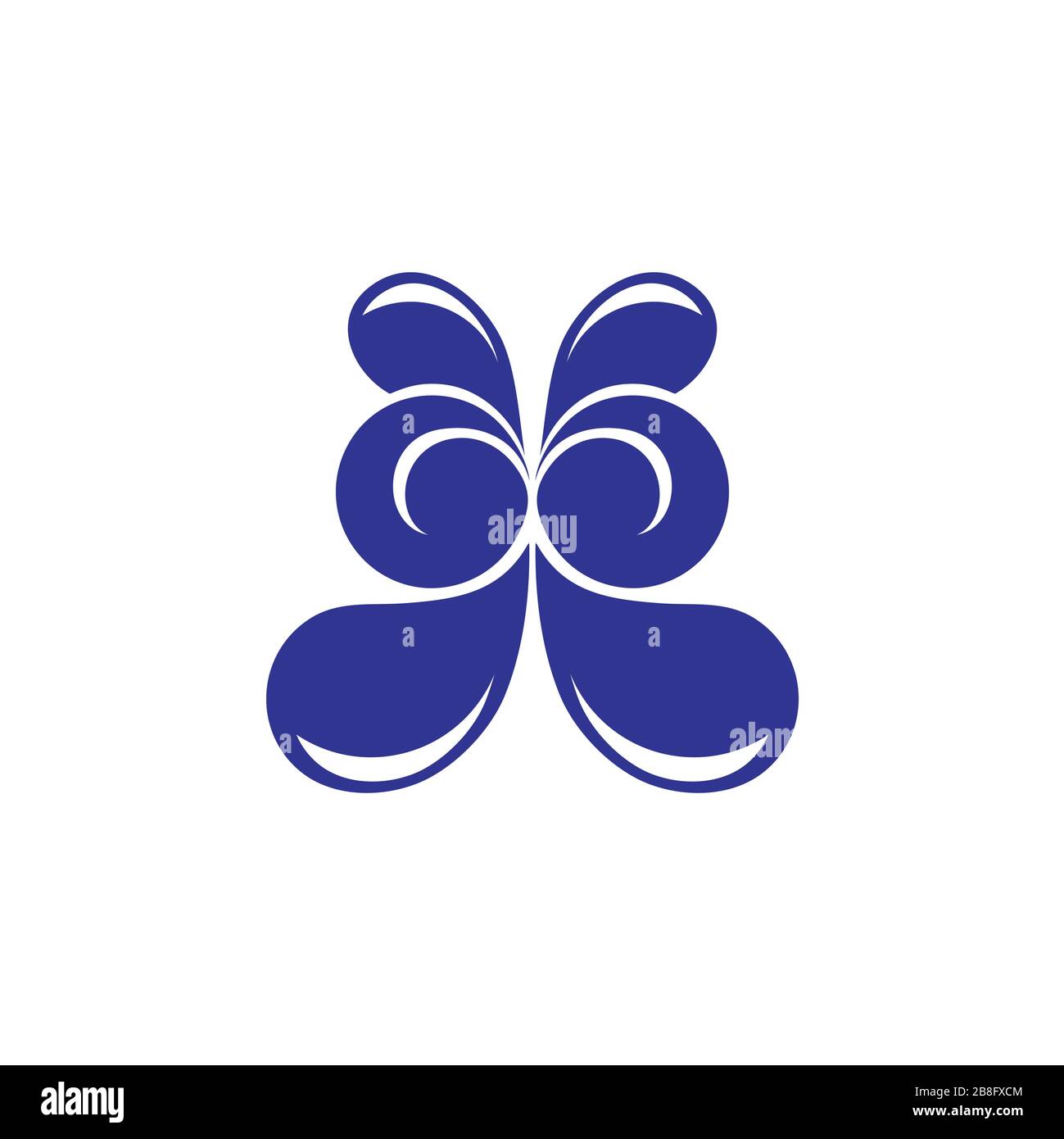 curves water splash rotation symbol logo vector Stock Vector