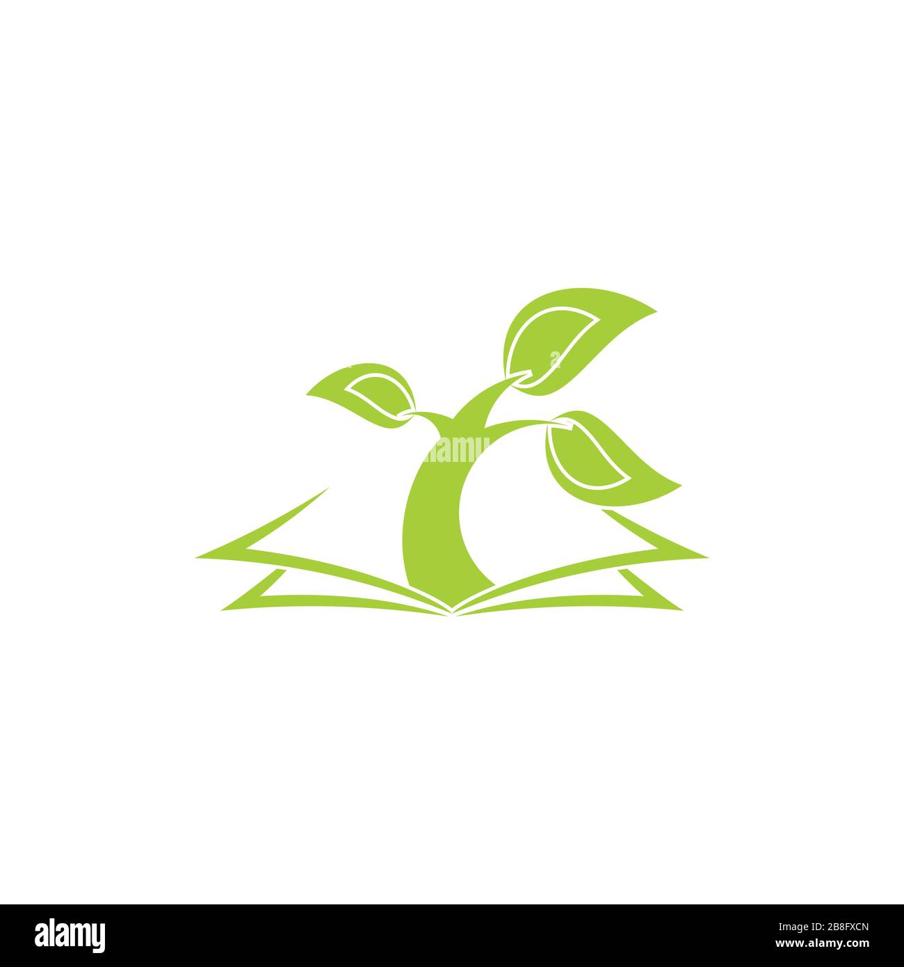 book tree biology symbol vector Stock Vector