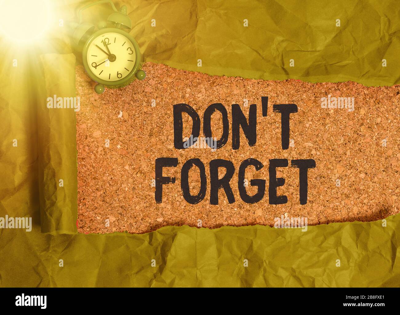 Writing note showing Dont Forget. Business concept for used to remind ...