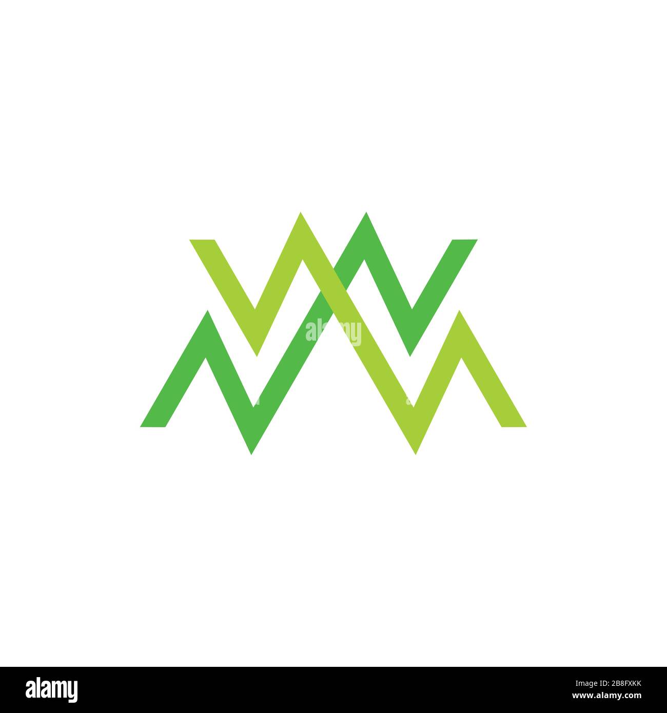 abstract letter m green mountain logo vector Stock Vector Image & Art ...