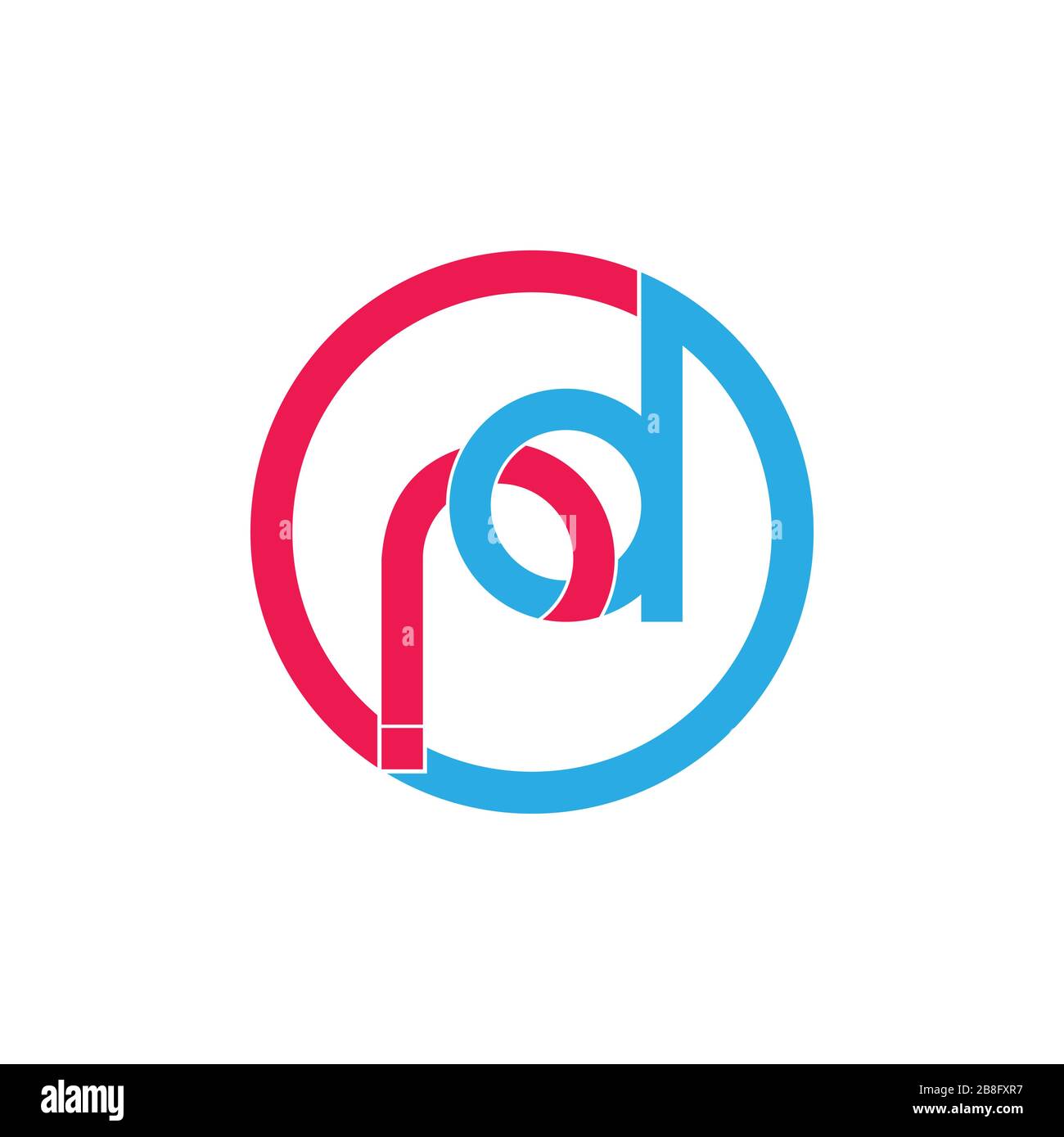 letters rd simple linked logo vector Stock Vector Image & Art - Alamy