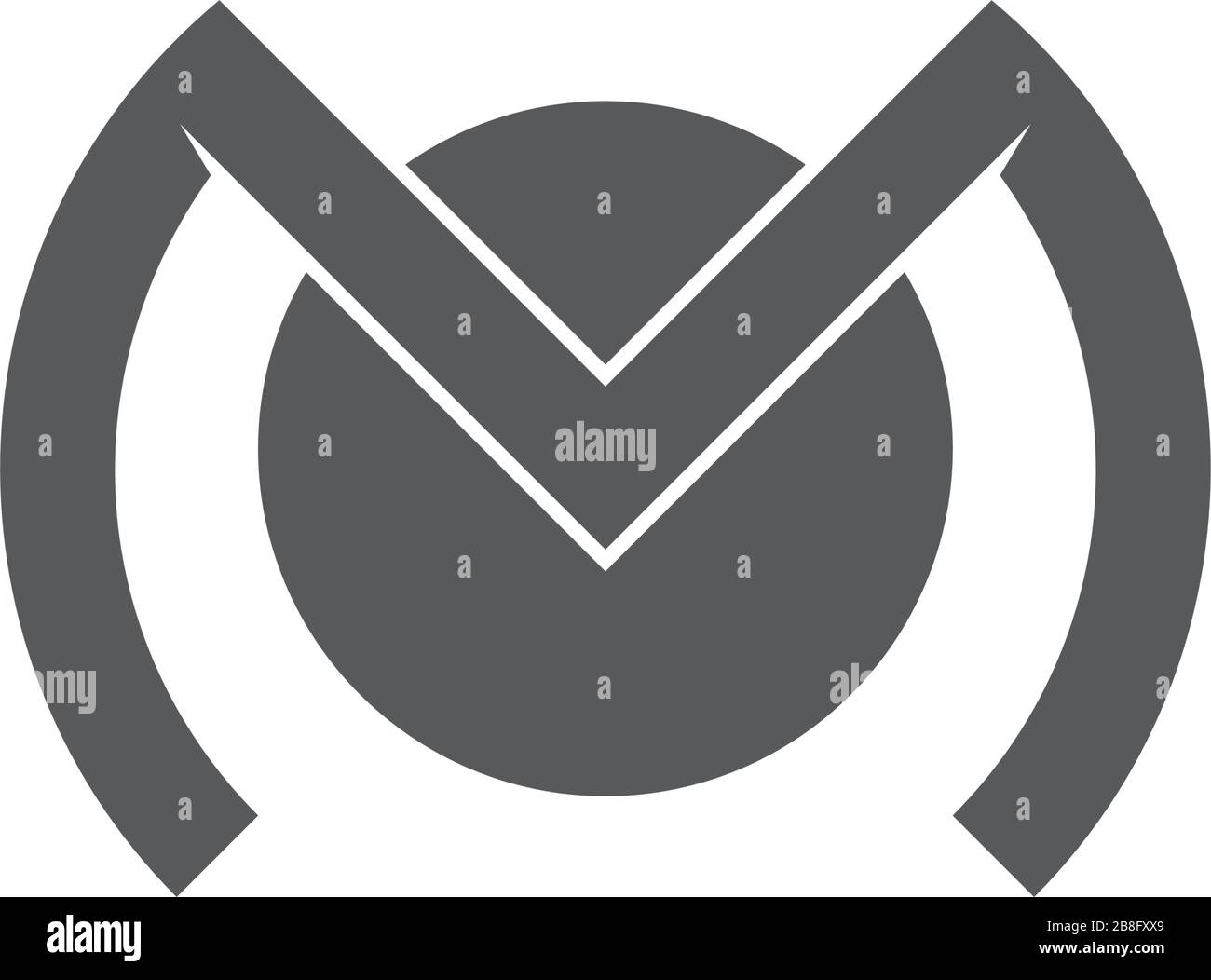 letter mo circle design logo vector Stock Vector