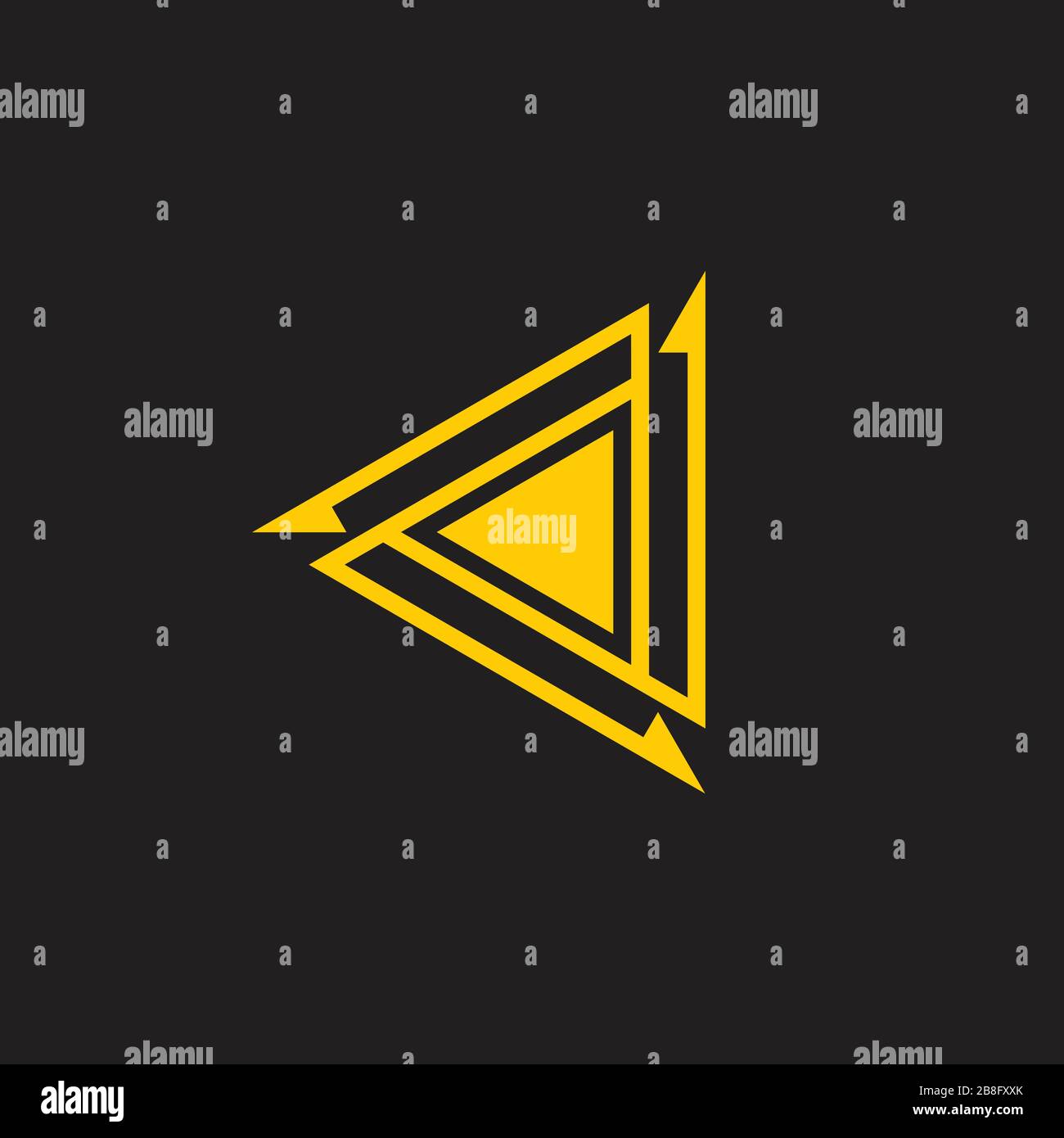 triangle line arrow geometric design logo vector Stock Vector Image ...