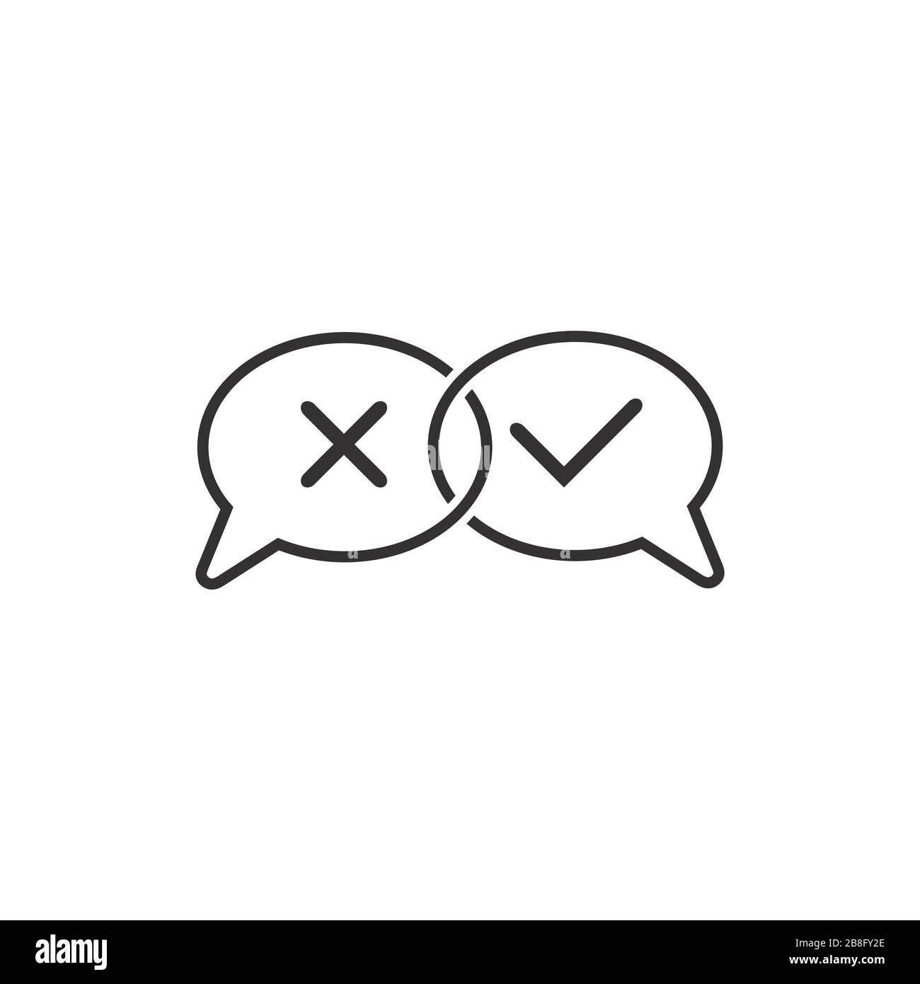 right wrong communication talk symbol vector Stock Vector Image & Art ...